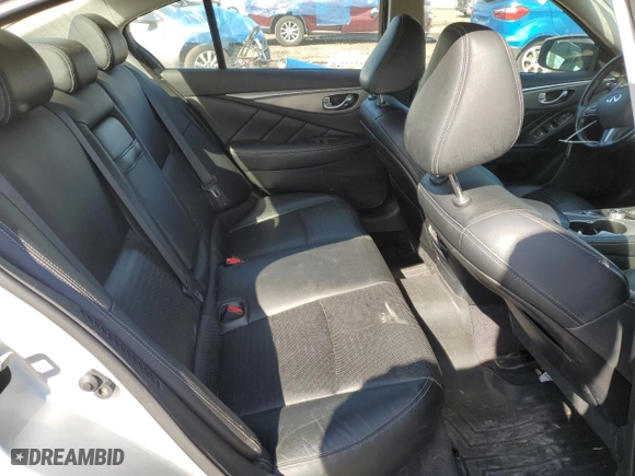 2014 Infiniti Q50 Hybrid Premium with VIN JN1AV7AR6EM700832, listed as a Copart auction lot 46937465 with 148,187 mi miles and Salvage Title. Bid and sale history available at carsss.com. Image 10.