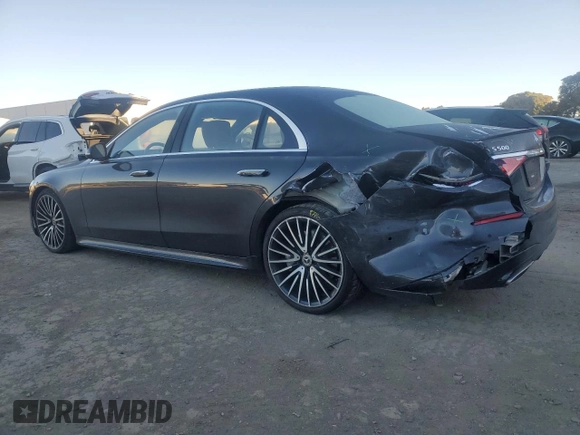 2022 Mercedes-Benz S-Class S 500 with VIN W1K6G6DB1NA147018, listed as a Copart auction lot 87964755 with 34,513 mi miles and Salvage Title. Bid and sale history available at carsss.com. Image 2.