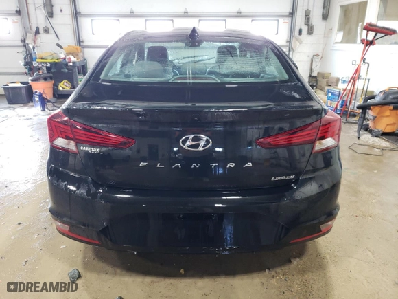 2019 Hyundai Elantra SEL with VIN 5NPD84LF1KH465863, listed as a Copart auction lot 48281685 with 52,907 mi miles and Salvage Title. Bid and sale history available at carsss.com. Image 6.
