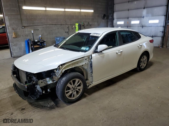 2016 Kia Optima LX with VIN KNAGT4L38G5089068, listed as a Copart auction lot 52917615 with 34,084 mi miles and Salvage Title. Bid and sale history available at carsss.com. Image 1.