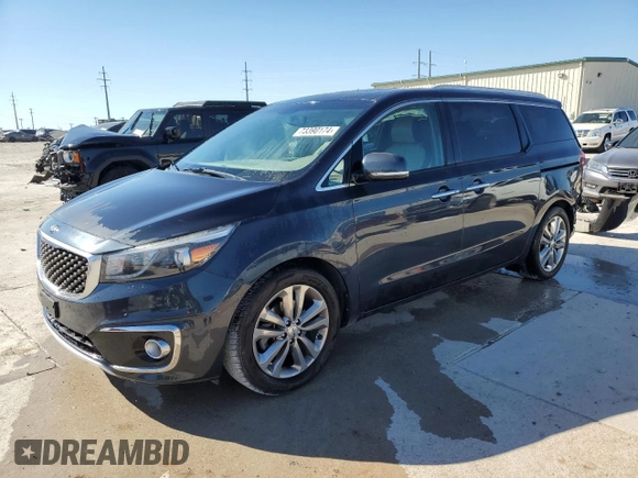 2016 Kia Sedona SX-L with VIN KNDME5C13G6176231, listed as a Copart auction lot 73390174 with Not Provided miles and Salvage Title. Bid and sale history available at carsss.com. Image 1.