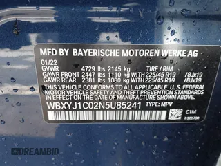 2022 BMW X2 xDrive28i z VIN WBXYJ1C02N5U85241, wystawiony jako IAAI lot #41965012 z przebiegiem 36 262 mil mil oraz . Historia ofert i sprzedaży dostępna na DreamBid. Obrazek 9.