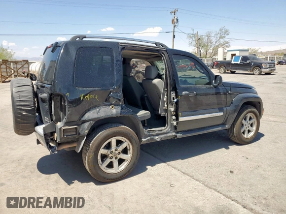 2006 Jeep Liberty Limited with VIN 1J4GL58K36W122621, listed as a Copart auction lot 60894695 with 87,384 mi miles and Salvage title. Bid and sale history available at DreamBid. Image 3.