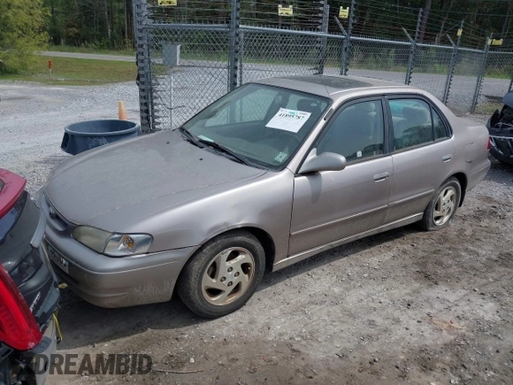 2000 Toyota Corolla VE with VIN 2T1BR12E2YC319804, listed as a IAAI auction lot 41895787 with 160,985 mi miles and . Bid and sale history available at DreamBid. Image 2.
