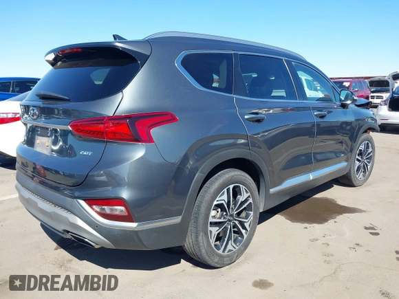 2019 Hyundai Santa Fe Ultimate with VIN 5NMS53AA0KH070801, listed as a IAAI auction lot 41858501 with 78,995 mi miles. Bid and sale history available at carsss.com. Image 4.