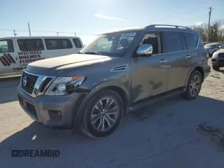 2019 Nissan Armada SV with VIN JN8AY2NC1K9586058, listed as a Copart auction lot 83631214 with 114,046 mi miles and Salvage Title. Bid and sale history available at carsss.com. Image 1.