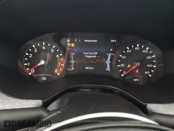 2022 Jeep Compass Altitude with VIN 3C4NJDBB0NT217079, listed as a Copart auction lot 44569765 with 8,818 mi miles and Salvage Title. Bid and sale history available at carsss.com. Image 9.
