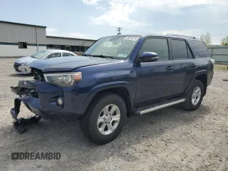2018 Toyota 4Runner SR5 z VIN JTEBU5JR6J5508190, wystawiony jako Copart lot #55015315 z przebiegiem Nie podano mil oraz Szkoda całkowita • Salvage title. Historia ofert i sprzedaży dostępna na DreamBid. Obrazek 1.