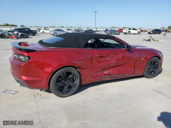 2023 Chevrolet Camaro 2LT with VIN 1G1FD3DS2P0137536, listed as a Copart auction lot 74040374 with 6,603 mi miles and Salvage Title. Bid and sale history available at carsss.com. Image 3.