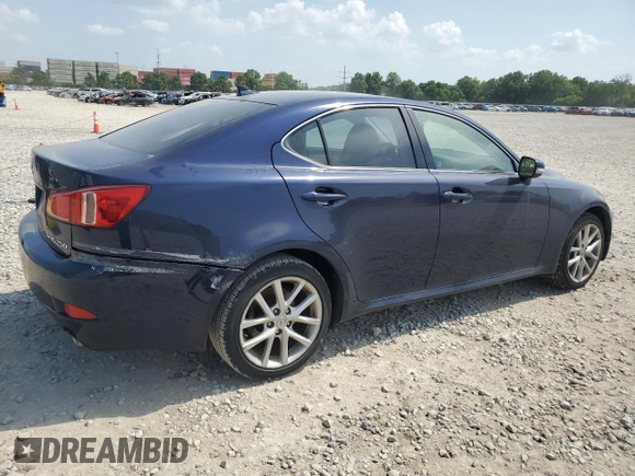 2011 Lexus IS 250 with VIN JTHCF5C26B5045387, listed as a Copart auction lot 61343545 with 203,245 mi miles and Salvage title. Bid and sale history available at DreamBid. Image 3.