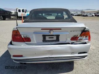 2001 BMW 3 Series 325Ci with VIN WBABS33451JY50461, listed as a Copart auction lot 62185615 with Not provided miles and Salvage title. Bid and sale history available at DreamBid. Image 6.