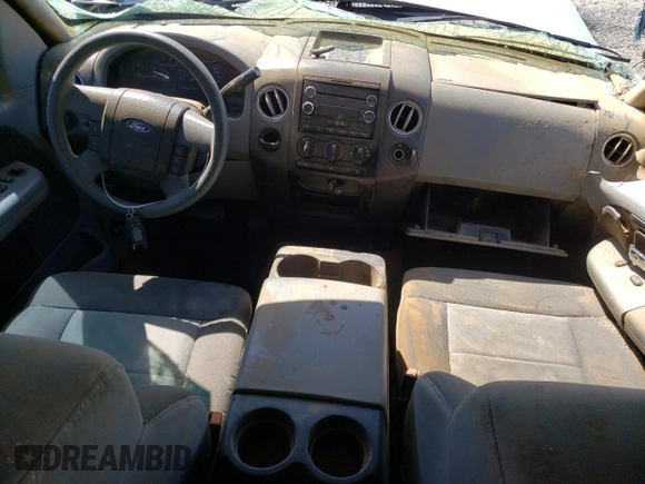 2008 Ford F-150 STX with VIN 1FTRX12W98FB81344, listed as a Copart auction lot 54046085 with 155,459 mi miles and Salvage title. Bid and sale history available at DreamBid. Image 8.