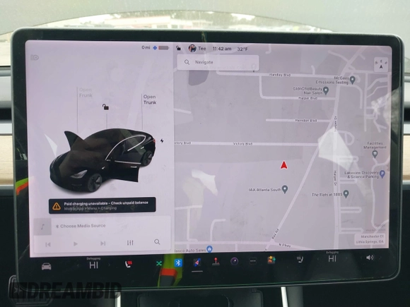 2019 Tesla Model 3 Mid Range with VIN 5YJ3E1EA5KF297213, listed as a IAAI auction lot 41361412 with 93,801 mi miles and . Bid and sale history available at carsss.com. Image 7.