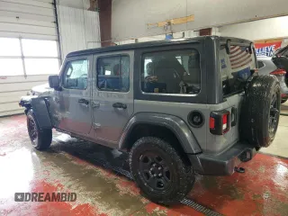 2018 Jeep Wrangler Unlimited Sport with VIN 1C4HJXDN7JW300342, listed as a Copart auction lot 58048065 with 52,791 mi miles and Salvage title. Bid and sale history available at DreamBid. Image 2.