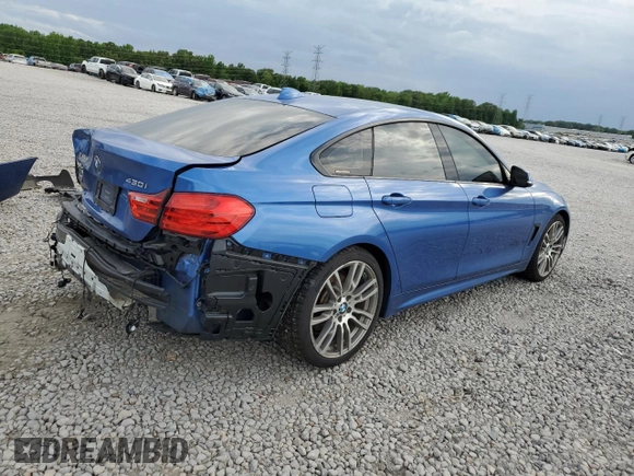 2017 BMW 4 Series 430i with VIN WBA4F7C37HG788984, listed as a Copart auction lot 54154405 with 92,596 mi miles and Salvage title. Bid and sale history available at DreamBid. Image 3.