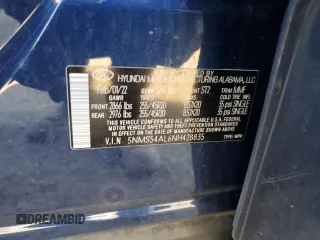 2022 Hyundai Santa Fe Calligraphy with VIN 5NMS54AL6NH428835, listed as a Copart auction lot 86538484 with 34,154 mi miles and Salvage Title. Bid and sale history available at carsss.com. Image 15.