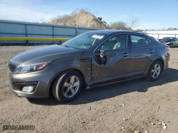 2014 Kia Optima LX with VIN 5XXGM4A76EG340958, listed as a Copart auction lot 53779365 with 54,324 mi miles and Salvage Title. Bid and sale history available at carsss.com. Image 1.