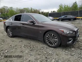 2020 Infiniti Q50 Luxe z VIN JN1EV7AR6LM251313, wystawiony jako Copart lot #51211545 z przebiegiem 43 335 mil mil oraz Szkoda całkowita • Salvage title. Historia ofert i sprzedaży dostępna na DreamBid. Obrazek 4.