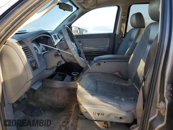 2006 Dodge Dakota SLT with VIN 1D7HW48K46S624630, listed as a Copart auction lot 76592394 with 135,679 mi miles and Salvage Title. Bid and sale history available at carsss.com. Image 7.