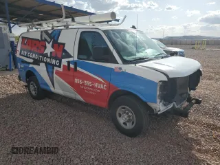 2022 Chevrolet Express Cargo z VIN 1GCWGAFP2N1291652, wystawiony jako Copart lot #63129415 z przebiegiem 51 110 mil mil oraz Szkoda całkowita • Salvage title. Historia ofert i sprzedaży dostępna na DreamBid. Obrazek 4.
