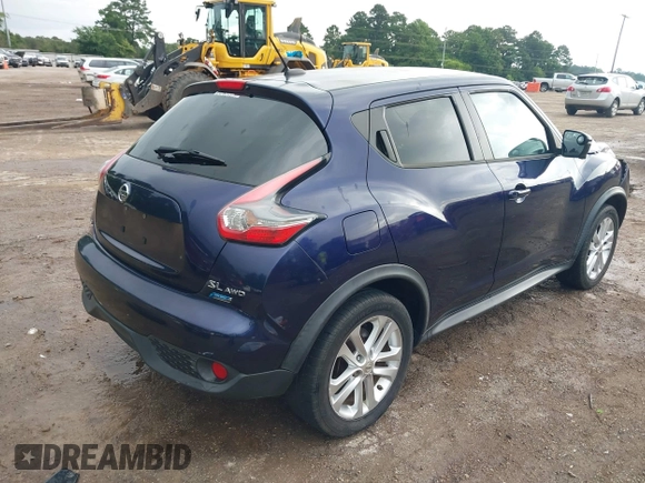 2015 Nissan Juke S with VIN JN8AF5MV3FT557180, listed as a IAAI auction lot 42481409 with 55,490 mi miles and . Bid and sale history available at DreamBid. Image 4.