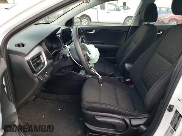 2022 Kia Rio LX with VIN 3KPA24AD2NE483349, listed as a Copart auction lot 66582994 with 0 mi miles and Salvage Title. Bid and sale history available at carsss.com. Image 7.