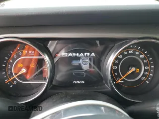 2019 Jeep Wrangler Unlimited Sahara with VIN 1C4HJXEG5KW602598, listed as a Copart auction lot 51666055 with 75,782 mi miles and Salvage Title. Bid and sale history available at carsss.com. Image 9.