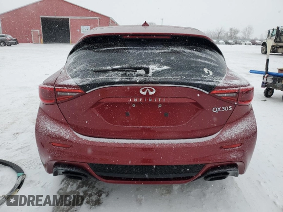 2017 Infiniti QX30 Premium with VIN SJKCH5CP9HA021587, listed as a Copart auction lot 45112045 with 127,276 mi miles and Salvage Title. Bid and sale history available at DreamBid. Image 6.