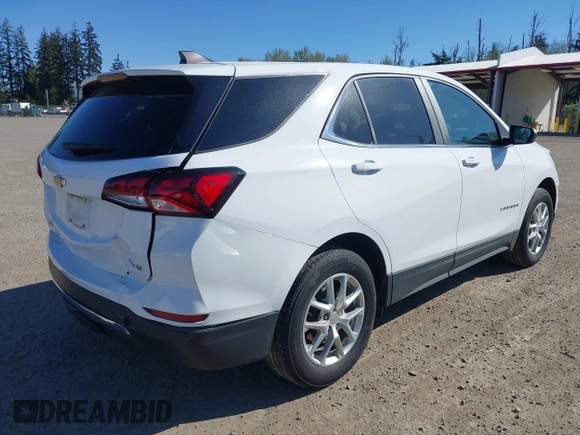 2024 Chevrolet Equinox LT with VIN 3GNAXUEG0RL228651, listed as a IAAI auction lot 42072853 with 20,258 mi miles. Bid and sale history available at carsss.com. Image 4.
