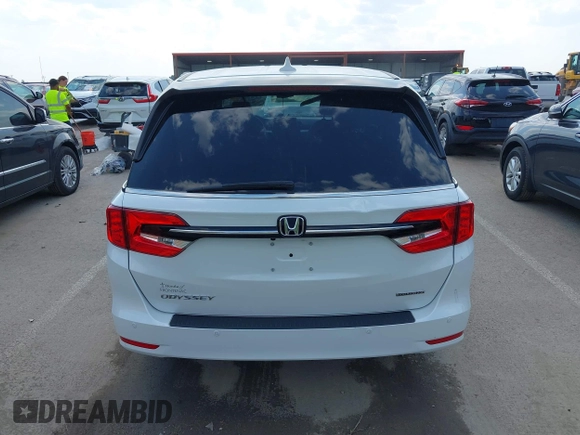 2023 Honda Odyssey Touring with VIN 5FNRL6H8XPB038875, listed as a IAAI auction lot 42441076 with 13,947 mi miles and . Bid and sale history available at DreamBid. Image 16.