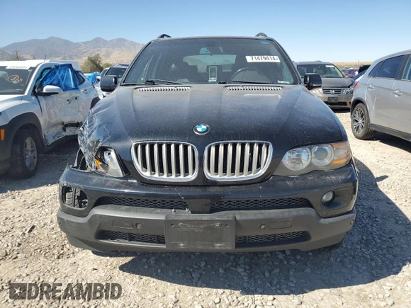 2006 BMW X5 4.4i with VIN 5UXFB53576LV24809, listed as a Copart auction lot 71479414 with 107,792 mi miles and Salvage Title. Bid and sale history available at carsss.com. Image 5.