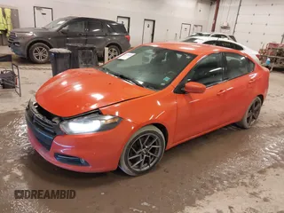 2015 Dodge Dart GT with VIN 1C3CDFEBXFD302643, listed as a IAAI auction lot 41655614 with 198,378 mi miles. Bid and sale history available at carsss.com. Image 2.