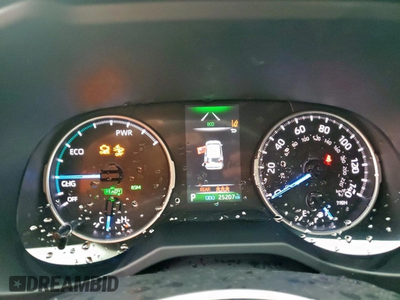 2022 Toyota RAV4 Hybrid SE with VIN JTM16RFV3ND078217, listed as a Copart auction lot 58384155 with 25,207 mi miles and Salvage title. Bid and sale history available at DreamBid. Image 9.