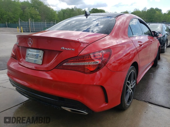 2017 Mercedes-Benz CLA 250 with VIN WDDSJ4GBXHN500370, listed as a Copart auction lot 45715552 with 46,798 mi miles and . Bid and sale history available at DreamBid. Image 4.