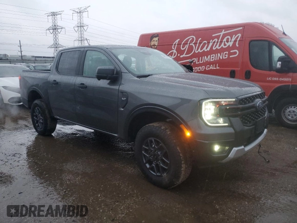 2024 Ford Ranger XLT with VIN 1FTER4HH2RLE53478, listed as a Copart auction lot 86574034 with 504 mi miles and Salvage Title. Bid and sale history available at carsss.com. Image 4.