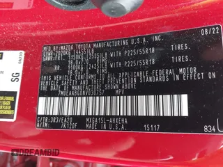 2022 Toyota Corolla Cross XLE z VIN 7MUEAABG0NV030757, wystawiony jako IAAI lot #42597979 z przebiegiem 20 172 mil mil oraz . Historia ofert i sprzedaży dostępna na DreamBid. Obrazek 9.
