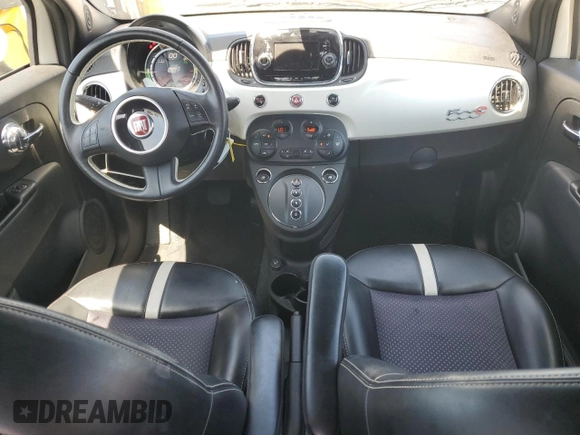 2017 FIAT 500e with VIN 3C3CFFGE6HT565405, listed as a Copart auction lot 61465715 with 39,088 mi miles and Salvage title. Bid and sale history available at DreamBid. Image 8.