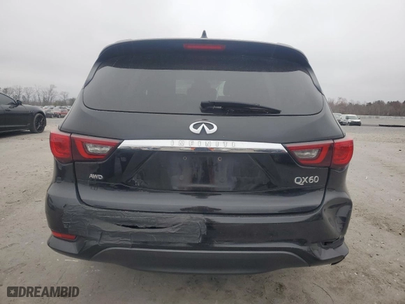 2019 Infiniti QX60 LUXE with VIN 5N1DL0MMXKC566279, listed as a Copart auction lot 48209385 with NaN miles and Clean Title. Bid and sale history available at carsss.com. Image 6.