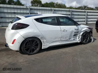2016 Hyundai Veloster Turbo with VIN KMHTC6AE4GU286127, listed as a Copart auction lot 51577305 with 91,348 mi miles and Salvage Title. Bid and sale history available at carsss.com. Image 3.
