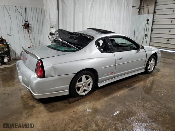 2004 Chevrolet Monte Carlo SS Supercharged with VIN 2G1WZ121849209549, listed as a Copart auction lot 43943355 with 0 mi miles and Salvage Title. Bid and sale history available at carsss.com. Image 3.