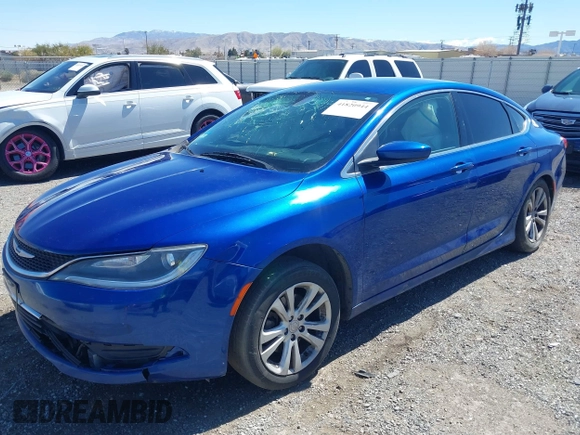 2015 Chrysler 200 Limited with VIN 1C3CCCAB4FN576017, listed as a IAAI auction lot 41820944 with 142,020 mi miles. Bid and sale history available at carsss.com. Image 2.