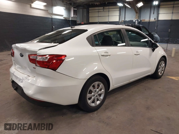 2016 Kia Rio LX with VIN KNADM4A38G6647353, listed as a IAAI auction lot 41822464 with 88,801 mi miles. Bid and sale history available at carsss.com. Image 4.