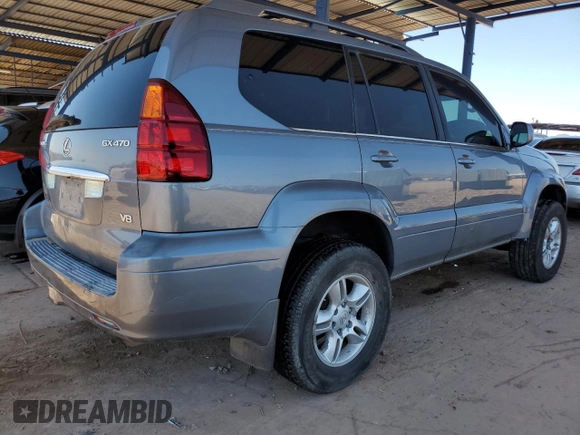 2006 Lexus GX 470 z VIN JTJBT20X960120748, wystawiony jako Copart lot #60102405 z przebiegiem 242 521 mil mil oraz Czysty tytuł • Clean title. Historia ofert i sprzedaży dostępna na DreamBid. Obrazek 3.