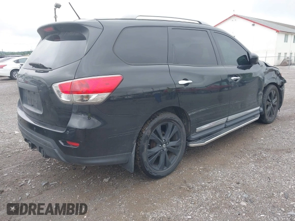 2014 Nissan Pathfinder S with VIN 5N1AR2MMXEC616504, listed as a IAAI auction lot 42501441 with 198,418 mi miles and . Bid and sale history available at DreamBid. Image 4.