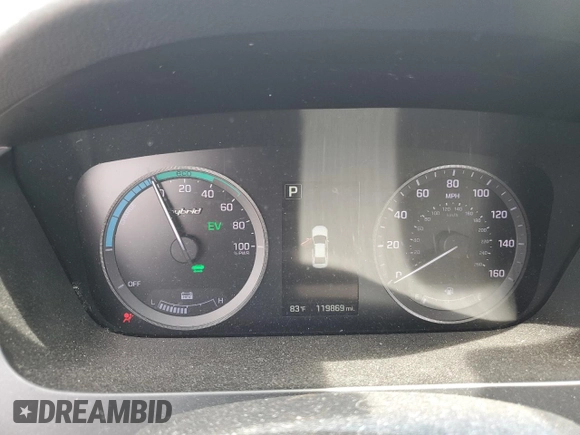 2016 Hyundai Sonata SE with VIN KMHE24L12GA036400, listed as a Copart auction lot 53820465 with 119,869 mi miles and Non Repairable. Bid and sale history available at DreamBid. Image 9.