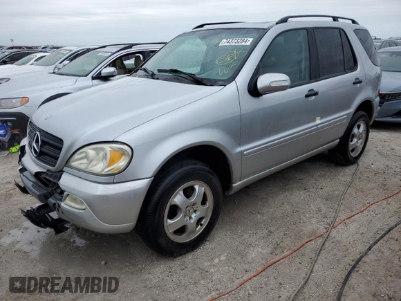 2003 Mercedes-Benz M-Class 3.2L with VIN 4JGAB54E13A395009, listed as a Copart auction lot 74373284 with 232,322 mi miles and Salvage Title. Bid and sale history available at carsss.com. Image 1.