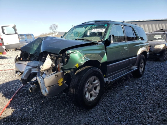 2002 Toyota 4Runner Limited with VIN JT3GN87R120231595, listed as a Copart auction lot 47034445 with 293,230 mi miles and Salvage Title. Bid and sale history available at carsss.com. Image 1.