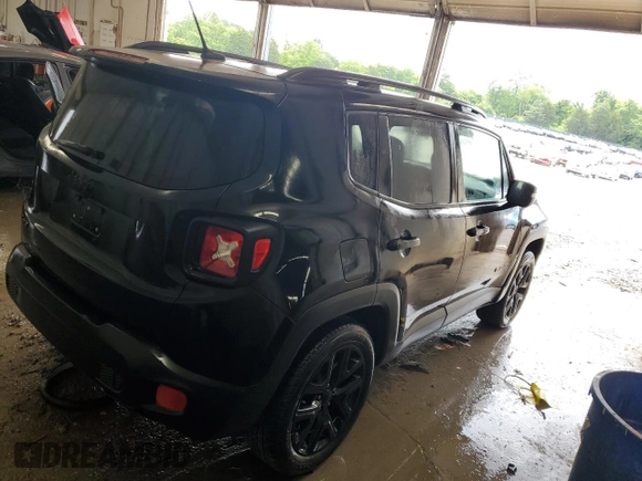 2017 Jeep Renegade Altitude with VIN ZACCJBBB0HPE64660, listed as a Copart auction lot 58768965 with 127,278 mi miles and Salvage title. Bid and sale history available at DreamBid. Image 3.