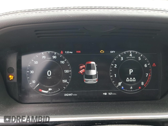 2019 Land Rover Range Rover HSE with VIN SALGS2SV5KA554850, listed as a Copart auction lot 49958105 with 42,447 mi miles and Salvage Title. Bid and sale history available at DreamBid. Image 9.