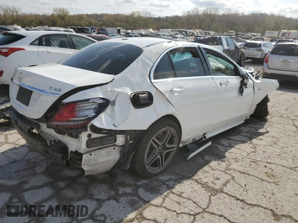 2020 Mercedes-Benz C 43 AMG with VIN 55SWF6EB7LU333645, listed as a Copart auction lot 78242914 with Not provided miles and Salvage title. Bid and sale history available at DreamBid. Image 3.